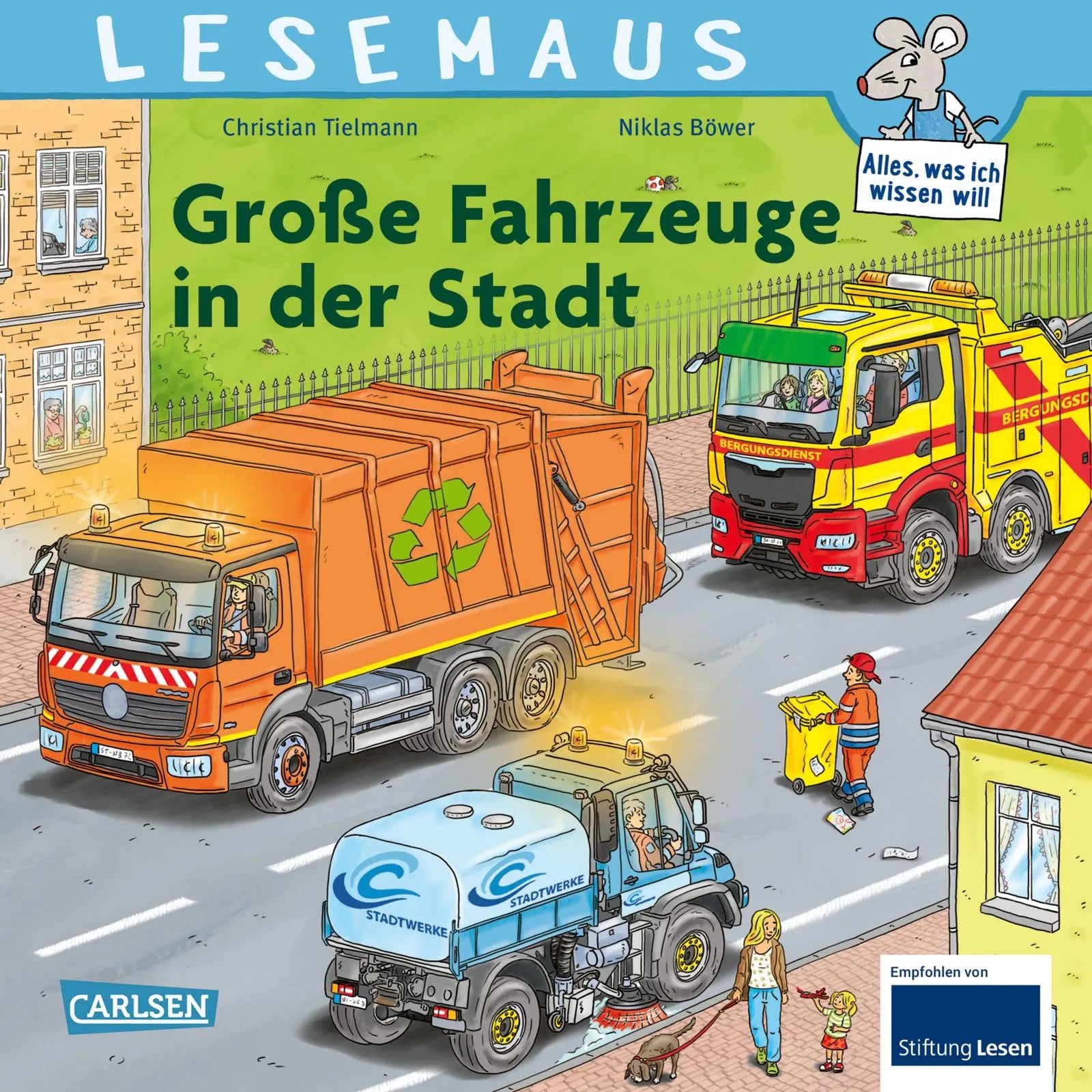 Buchcover von 'LESEMAUS 188: Große Fahrzeuge in der Stadt' - Taschenbuch von Christian Tielmann