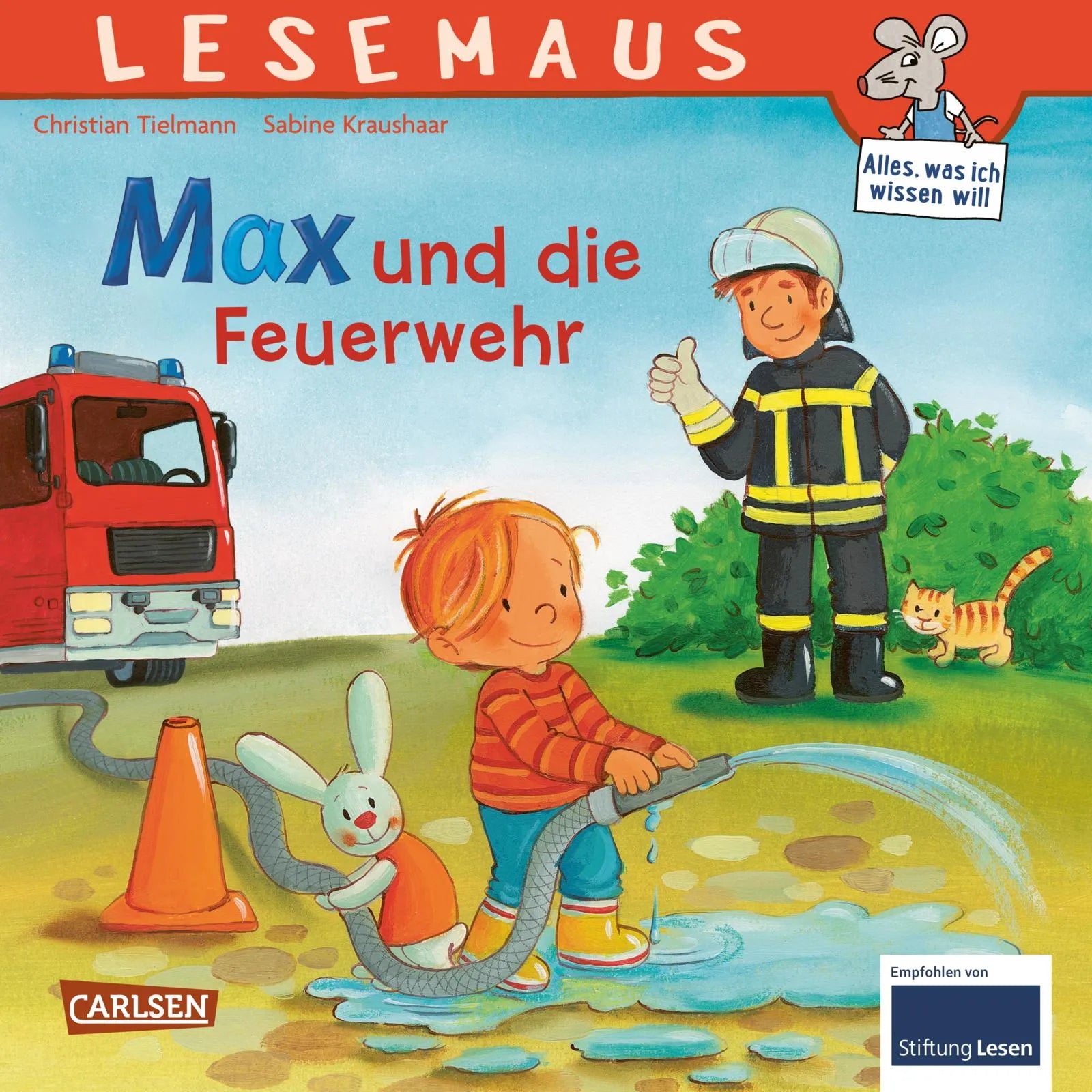 Buchcover von 'LESEMAUS 55: Max und die Feuerwehr' - Taschenbuch von Christian Tielmann