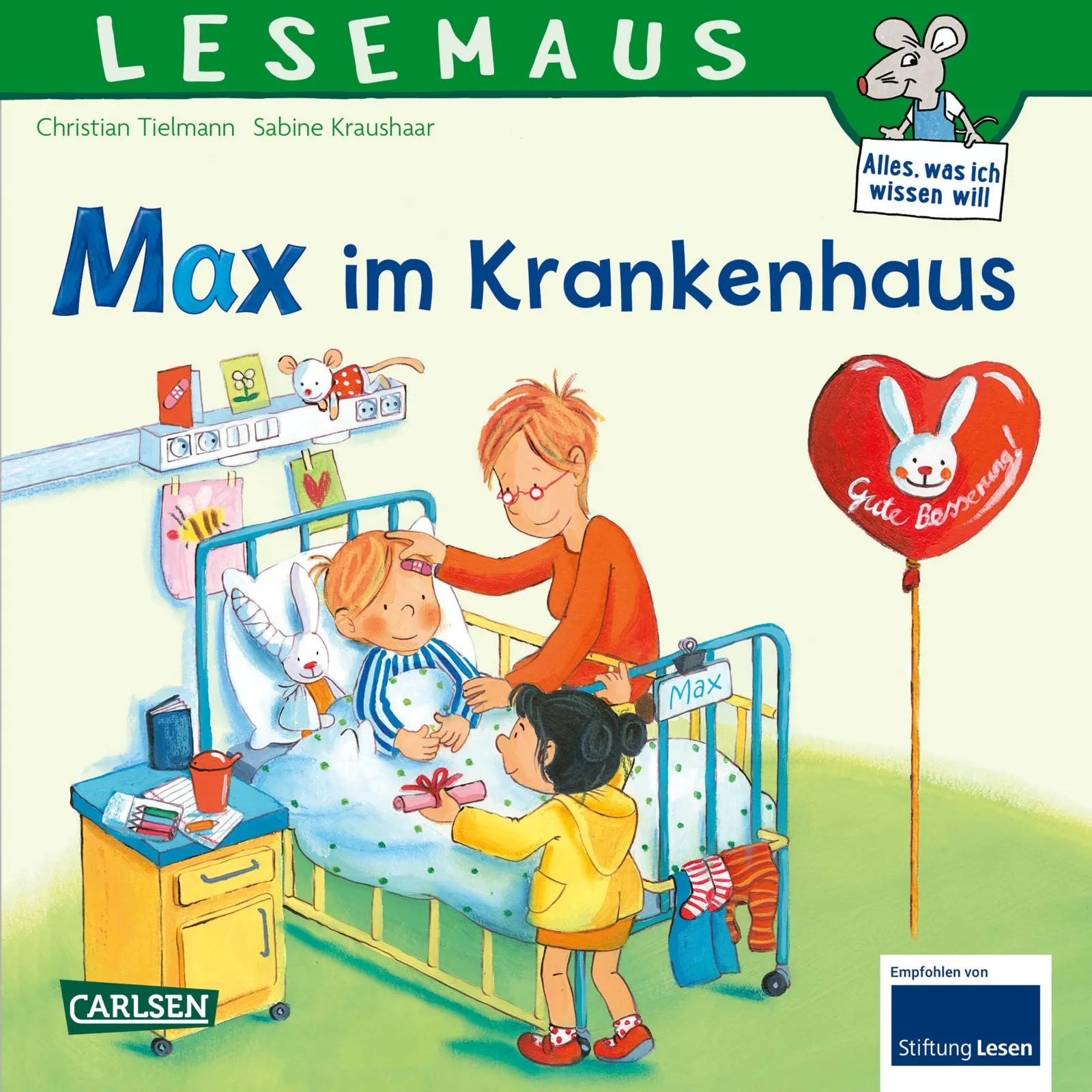 Buchcover von 'LESEMAUS 64: Max im Krankenhaus' - Taschenbuch von Christian Tielmann