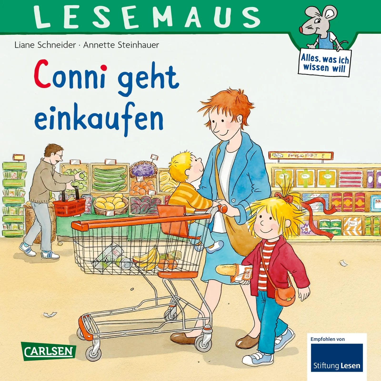 Buchcover von 'LESEMAUS 82: Conni geht einkaufen' - Taschenbuch von Liane Schneider