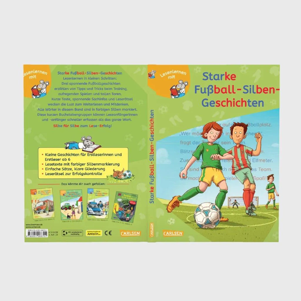 Produktansicht: LESEMAUS zum Lesenlernen Sammelbände: Starke Fußball-Silben-Geschichten (Gebundene Ausgabe)
