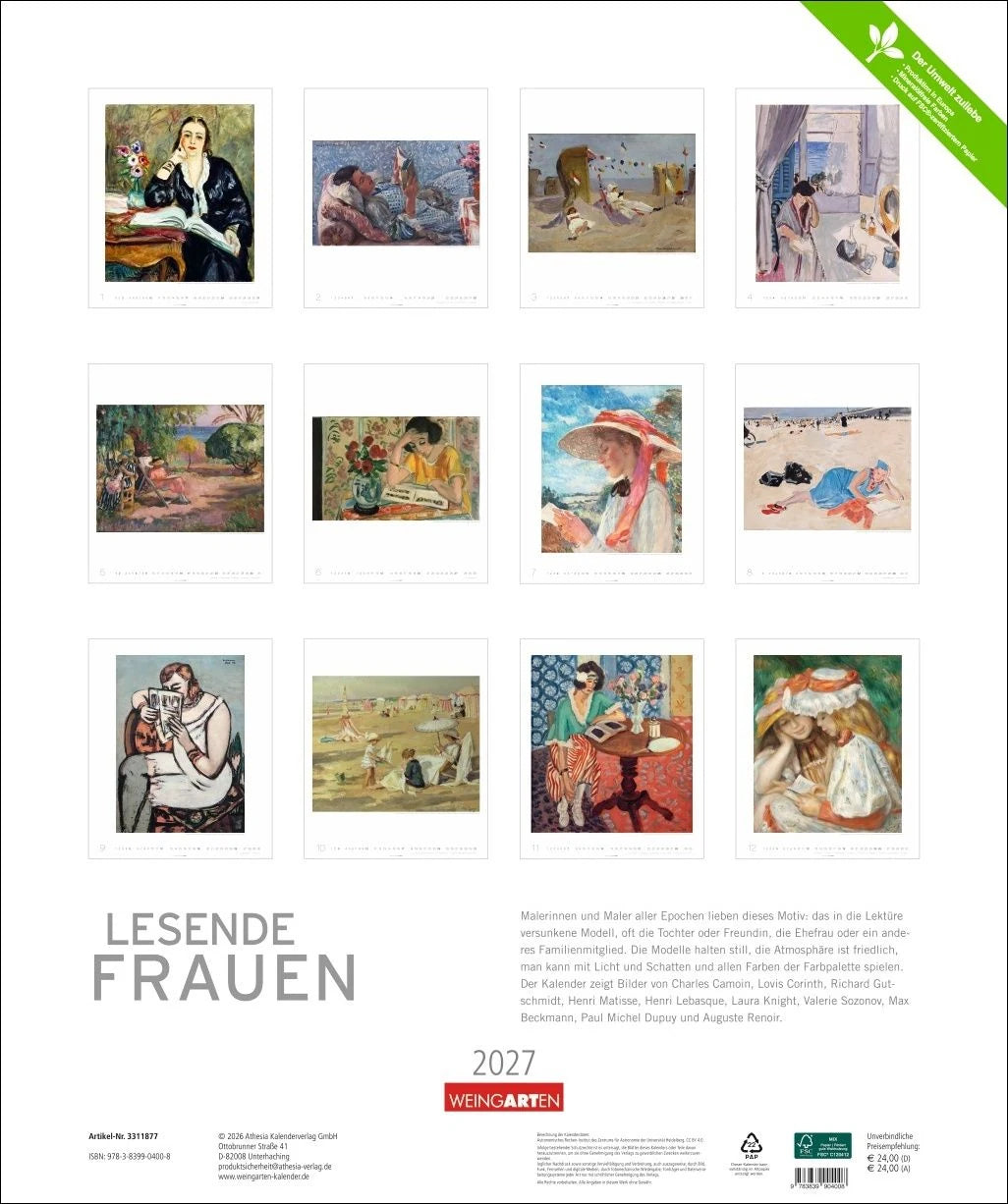 Lesende Frauen Edition Kalender 2027 – Ansicht