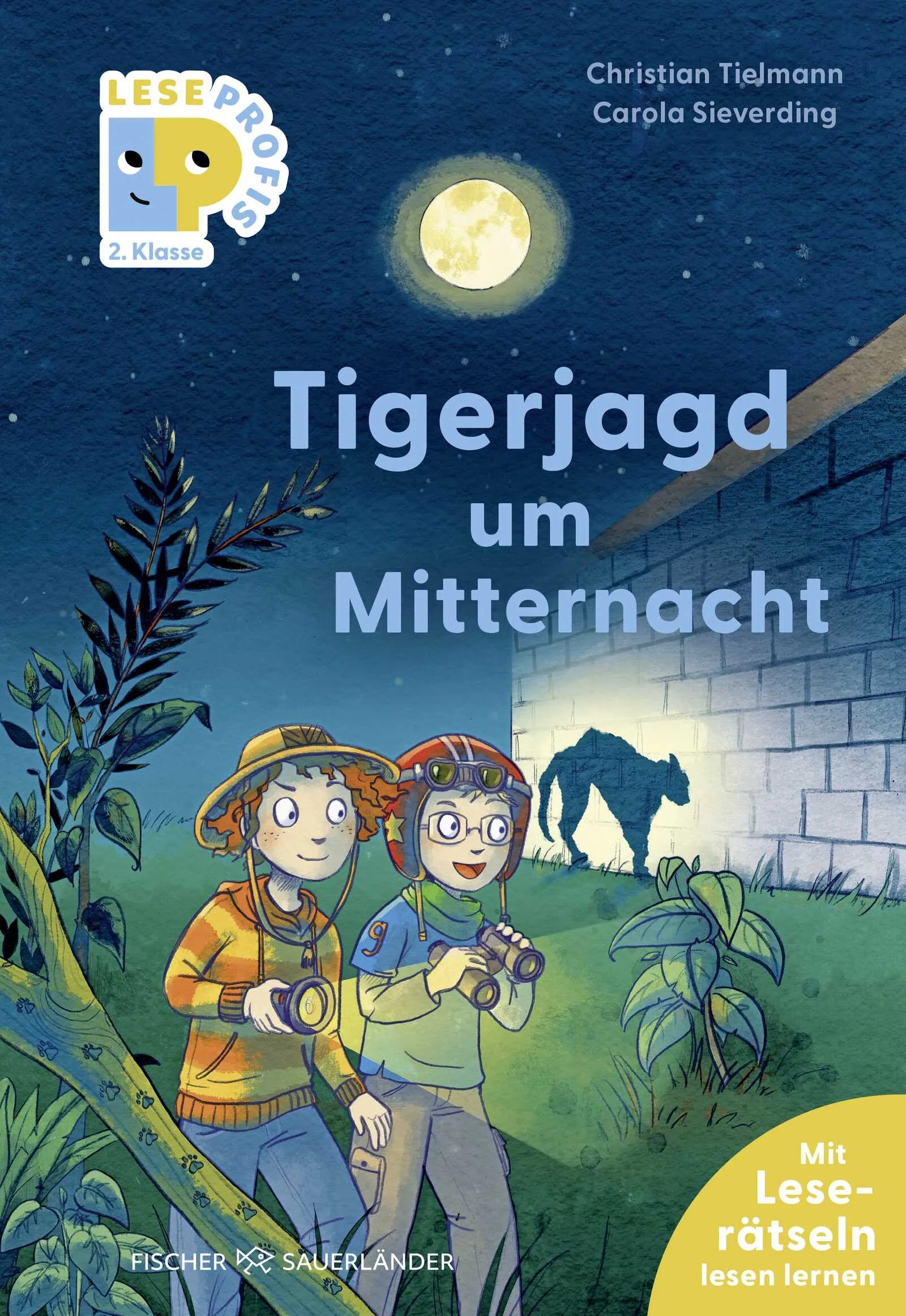 Buchcover von 'Leseprofis – Tigerjagd um Mitternacht, 2. Klasse' - Gebundene Ausgabe von Christian Tielmann