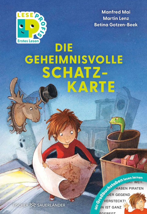 Leseprofis – Großbuchstaben: Die geheimnisvolle Schatzkarte, Erstes Lesen