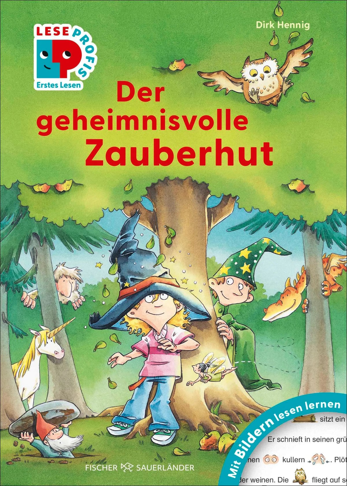 Cover: Leseprofis – Mit Bildern lesen lernen: Der geheimnisvolle Zauberhut, Erstes Lesen (Hardcover) von Dirk Hennig