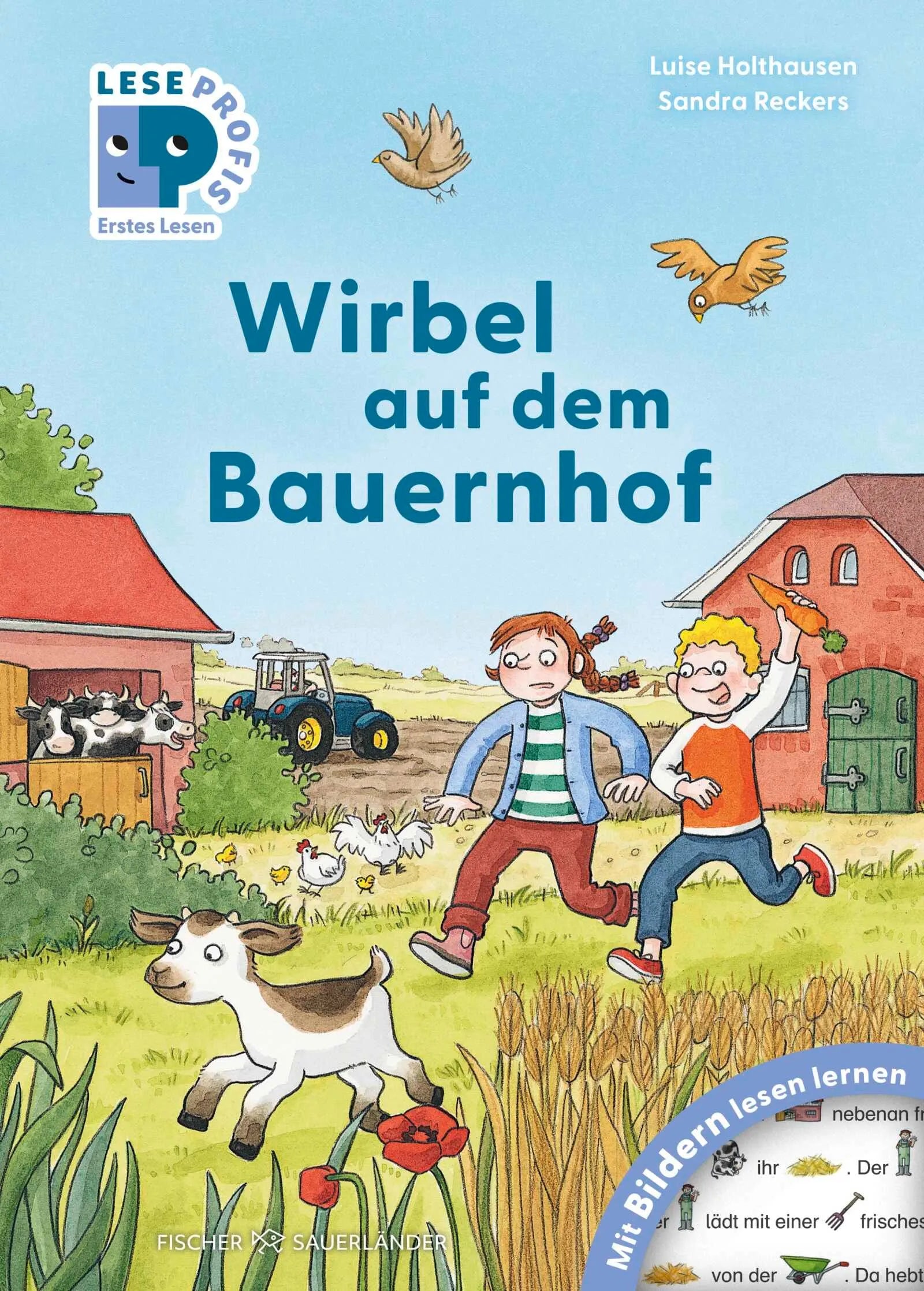 Cover: Leseprofis – Mit Bildern lesen lernen: Wirbel auf dem Bauernhof, Erstes Lesen (Hardcover) von Luise Holthausen