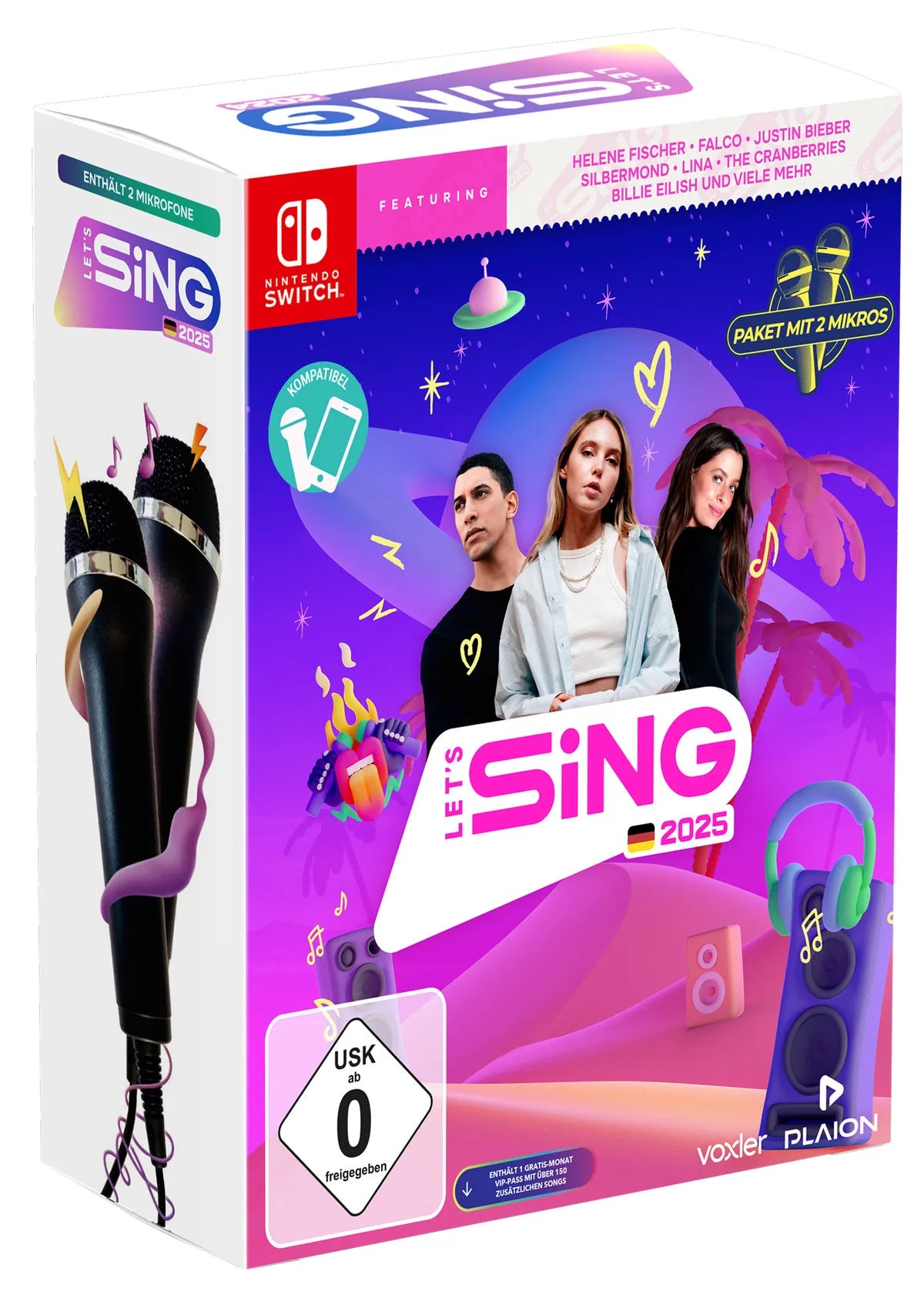 Let's Sing 2025 + 2 Mikrofone - Nintendo Switch