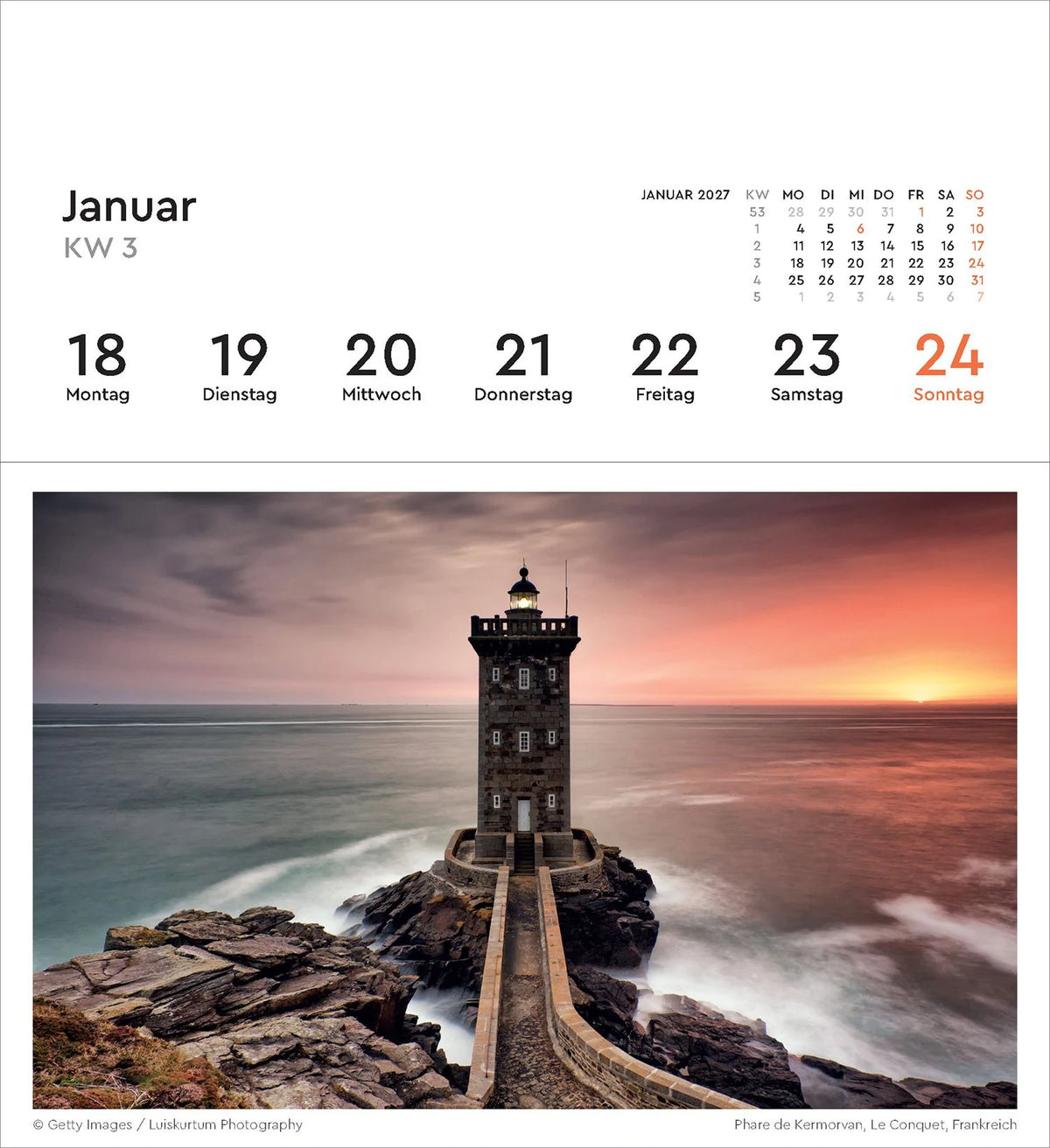 Leuchttürme - KUNTH Postkartenkalender 2027 – Ansicht