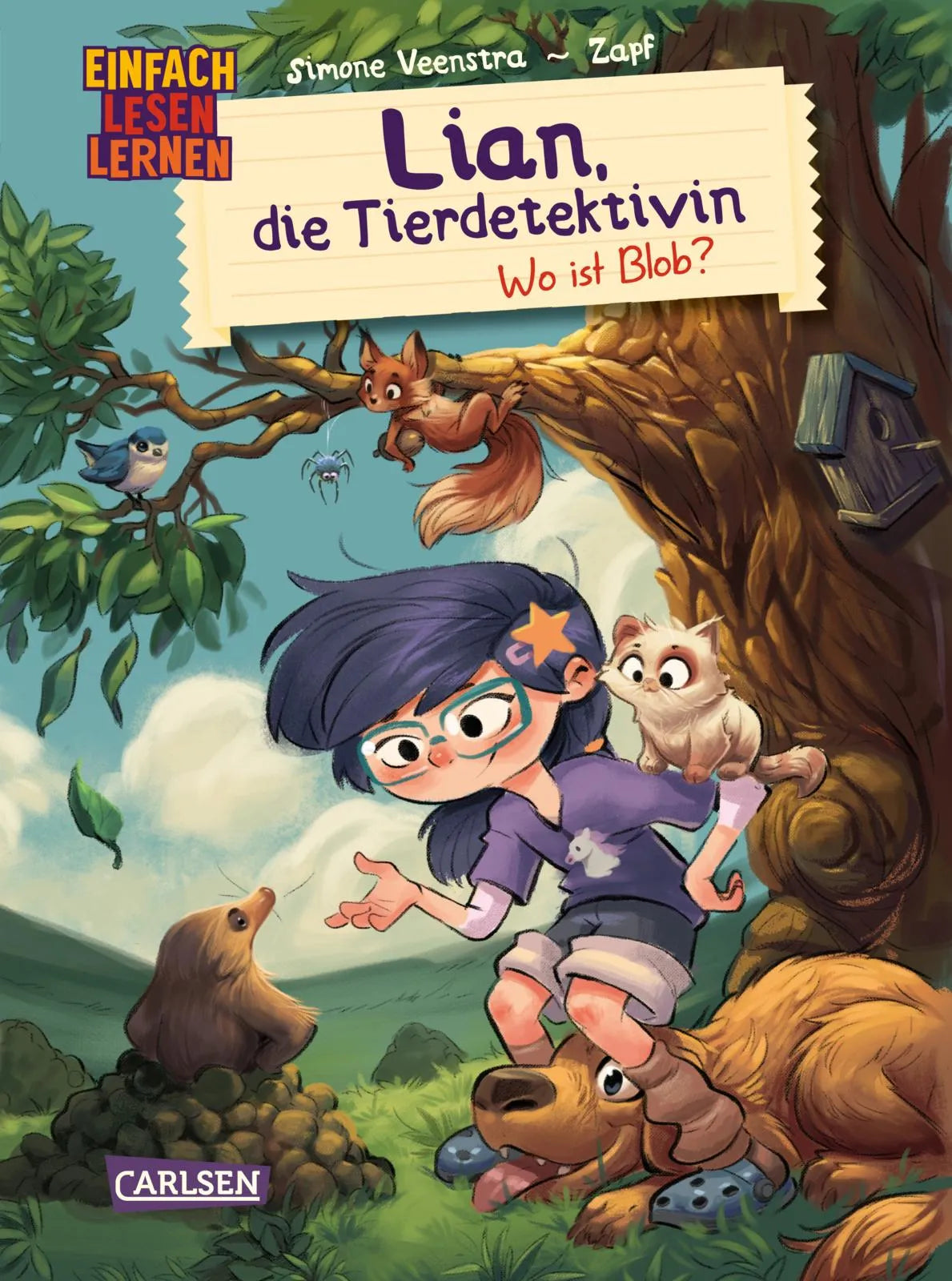 Buchcover von 'Lian, die Tierdetektivin 2: Wo ist Blob?' - Gebundene Ausgabe von Simone Veenstra
