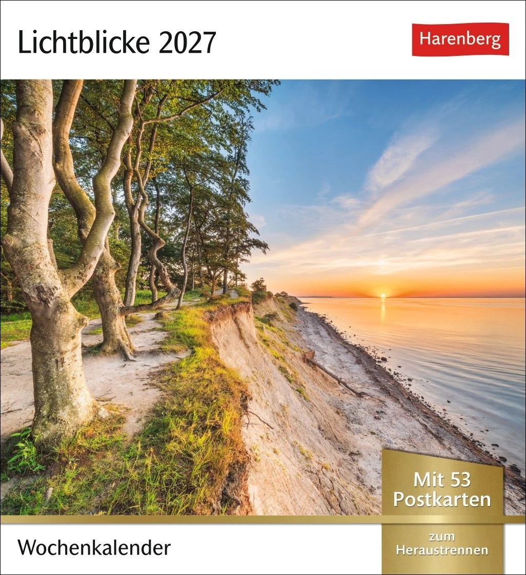Postkartenkalender: Lichtblicke Postkartenkalender 2027 - Wochenkalender mit 53 Postkarten