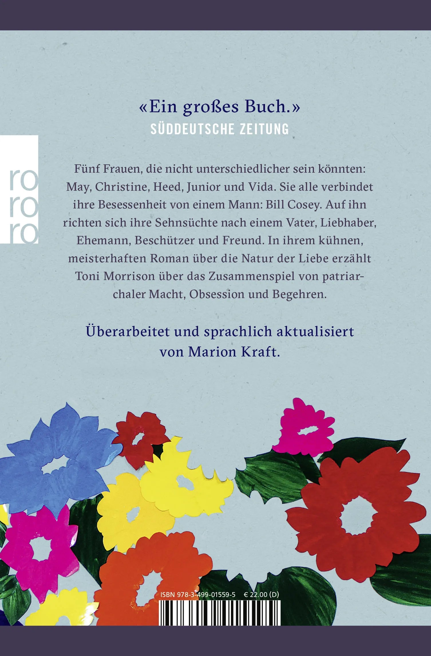 Buchrückseite von 'Liebe' mit Klappentext - Gebundene Ausgabe