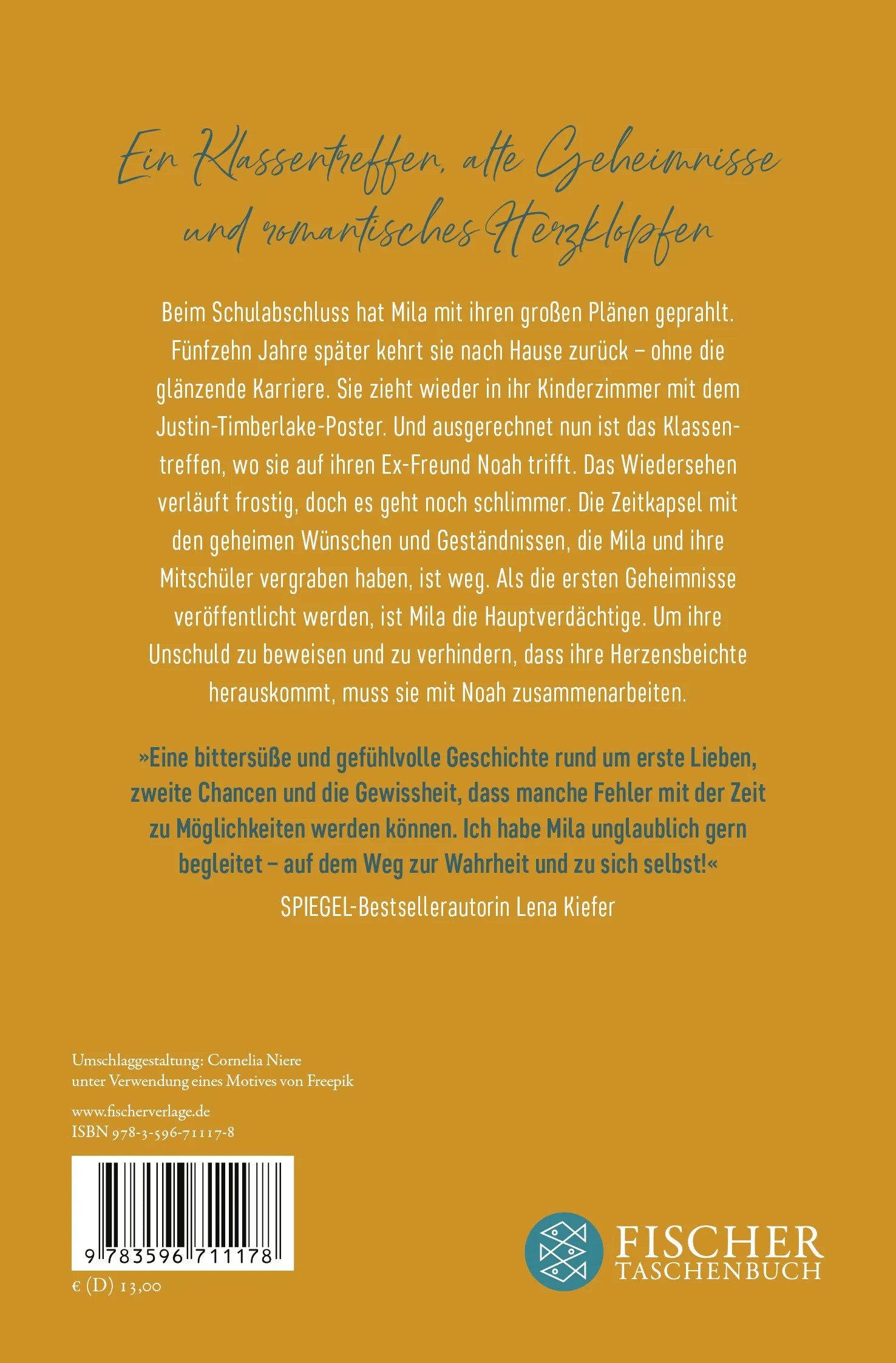 Buchrückseite von 'Liebe ist nicht von gestern' mit Klappentext - Taschenbuch