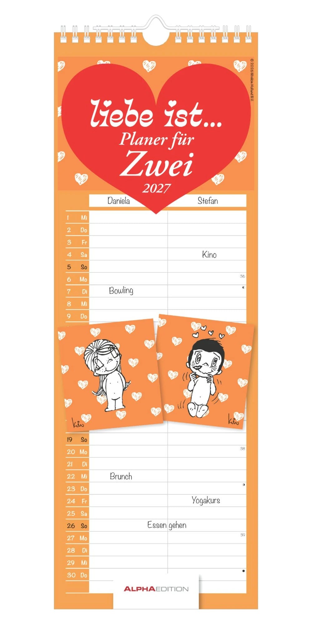 Wandkalender: Liebe ist... Planer für Zwei 2027
