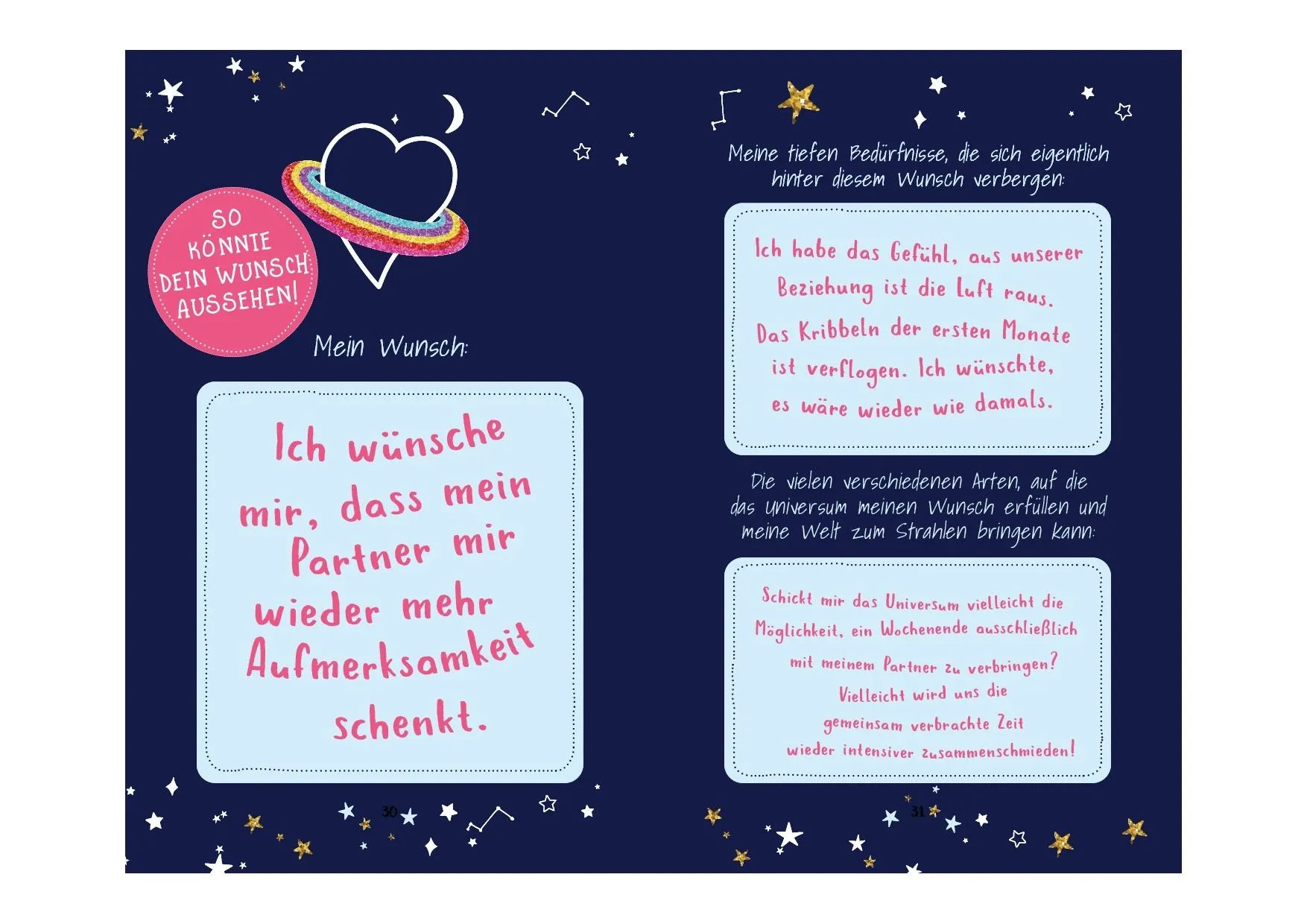 Innenansicht von 'Liebes Universum, ich wünsche mir …' - Gebundene Ausgabe