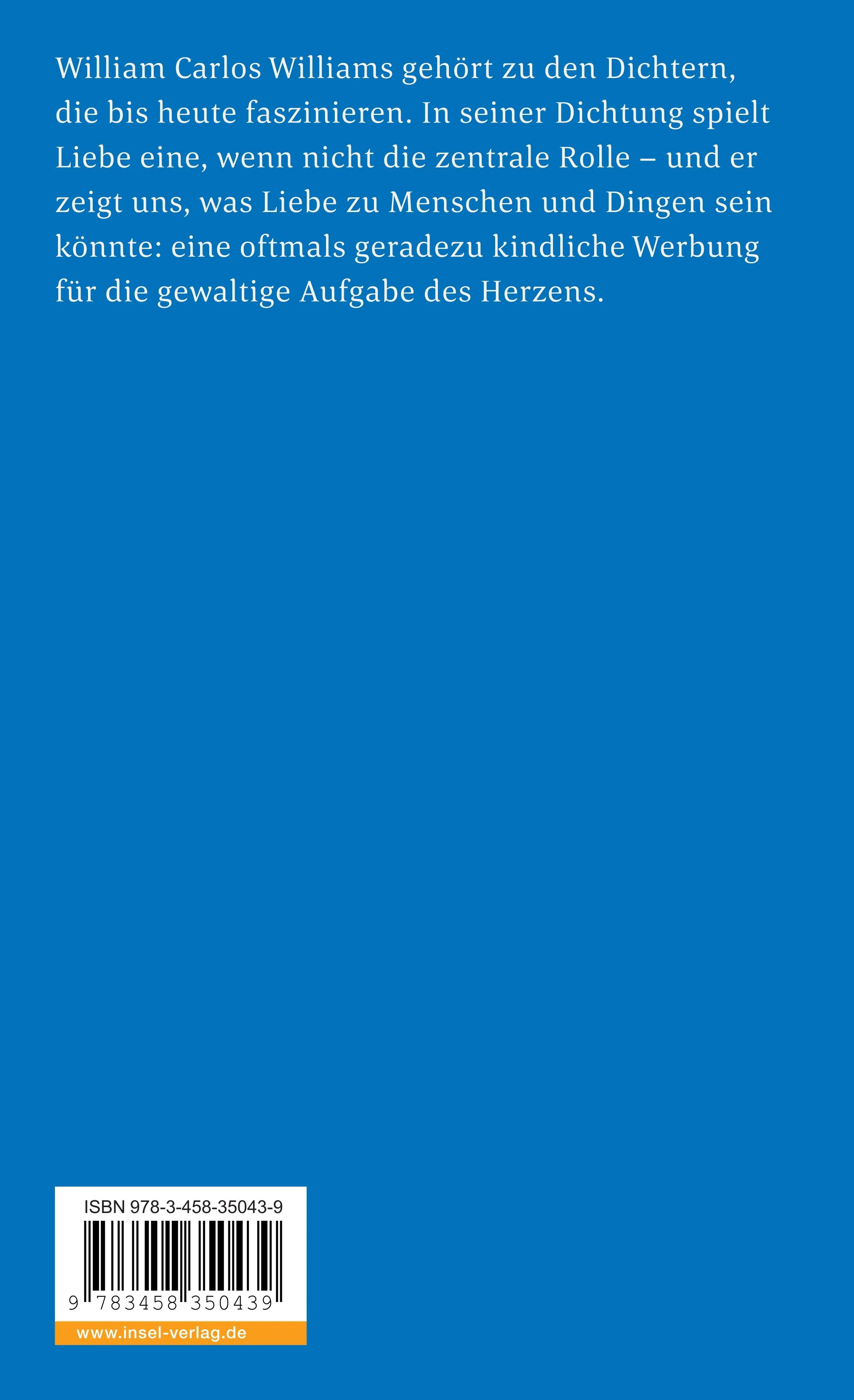 Buchrückseite von 'Liebesgedichte' mit Klappentext - Taschenbuch