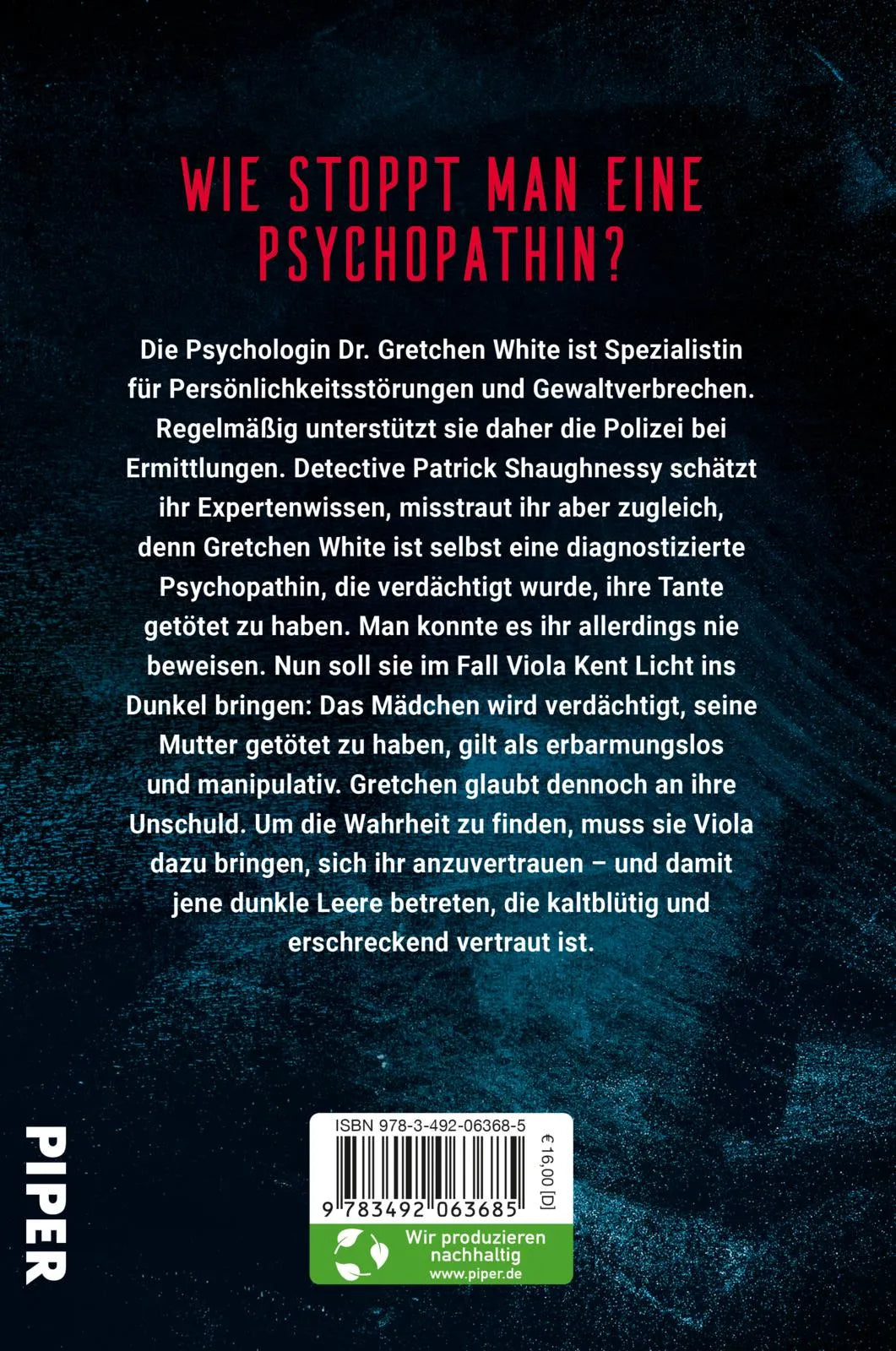 Buchrückseite von 'Lieblingstochter' mit Klappentext - Paperback