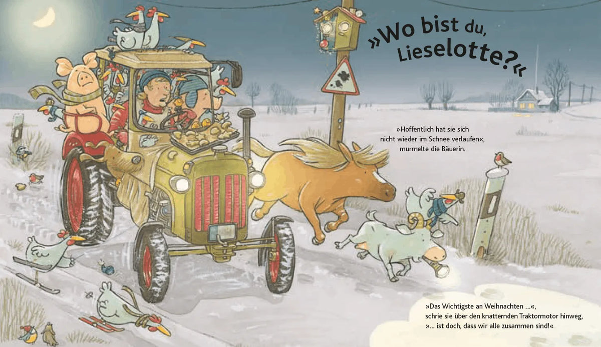 Detailansicht: Lieselotte Weihnachtskuh Mini (Hardcover)
