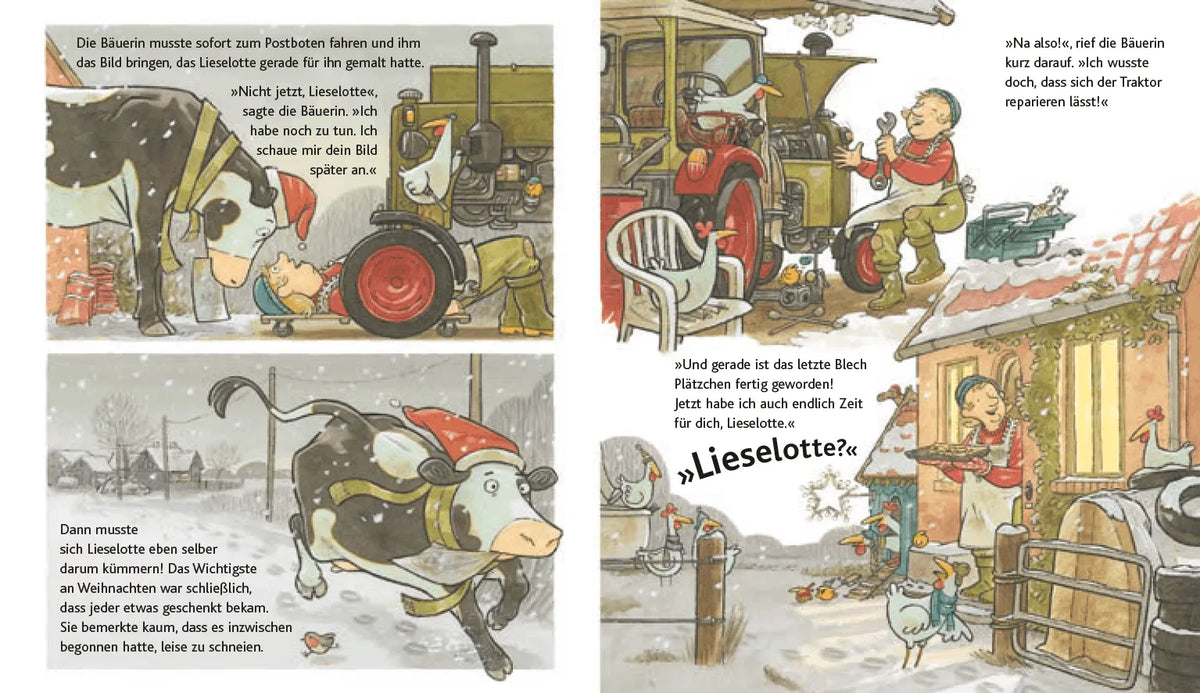 Detailansicht: Lieselotte Weihnachtskuh Mini (Hardcover)