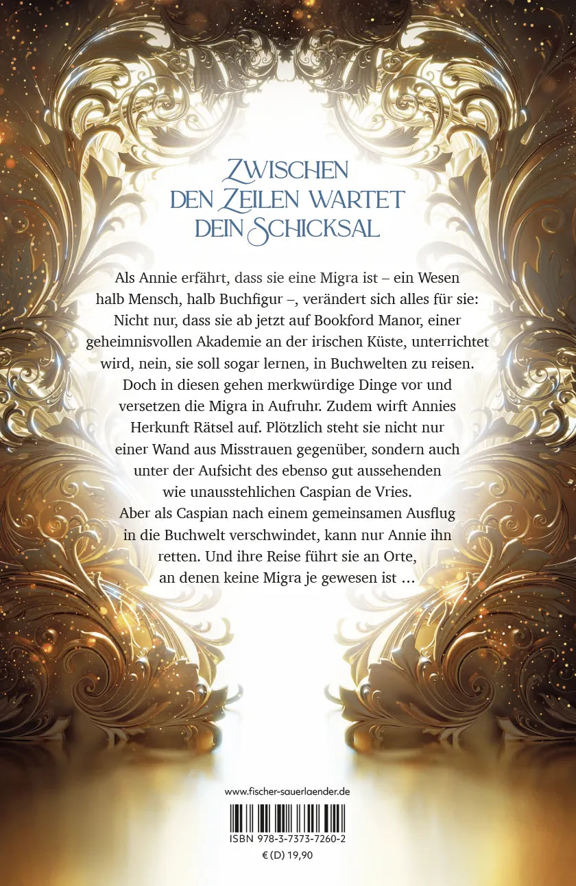 Buchrückseite von 'Liga Lexis – Nachtschwarze Worte' mit Klappentext - Gebundene Ausgabe
