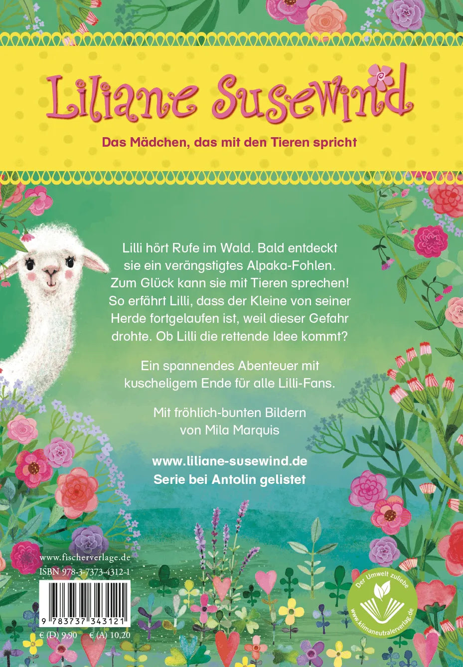 Rückseite: Liliane Susewind – Ein Alpaka will kuscheln (Hardcover)