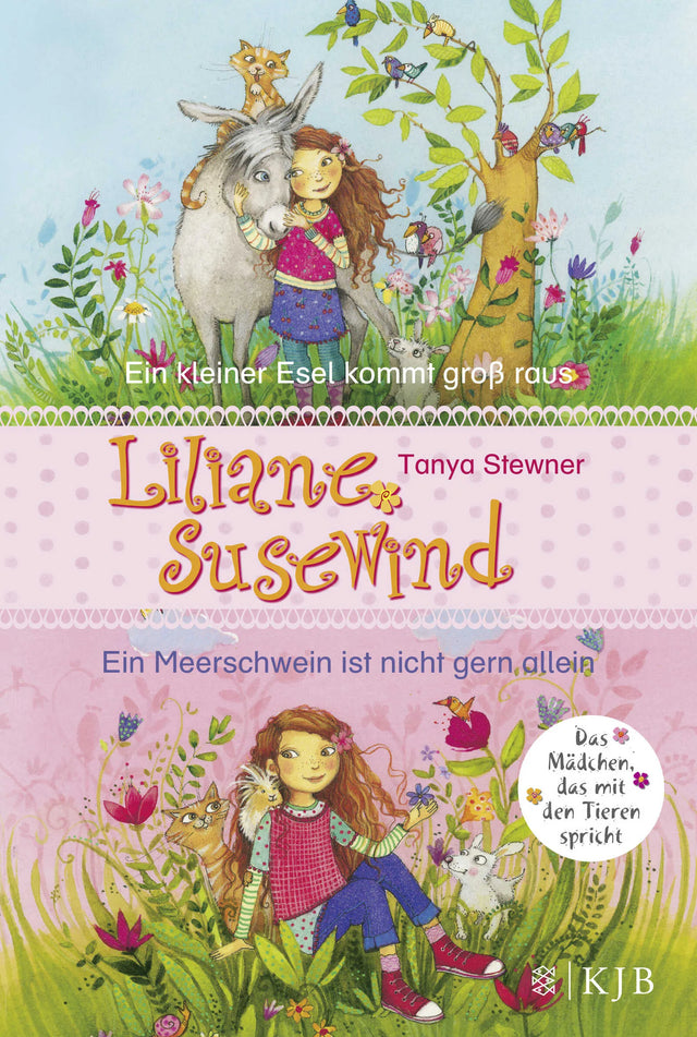 Buchcover von 'Liliane Susewind. Ein kleiner Esel kommt groß raus & Ein Meerschwein ist nicht gern allein.' - Gebundene Ausgabe von Tanya Stewner