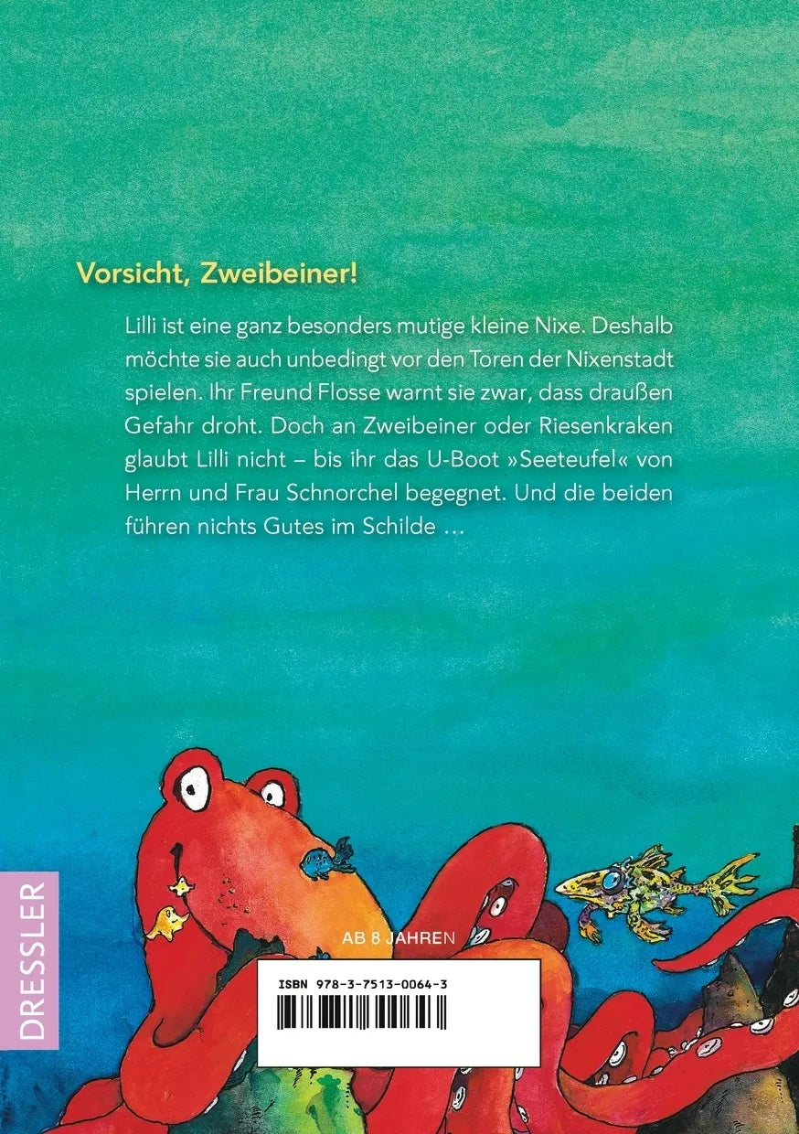 Buchrückseite von 'Lilli und Flosse' mit Klappentext - Taschenbuch