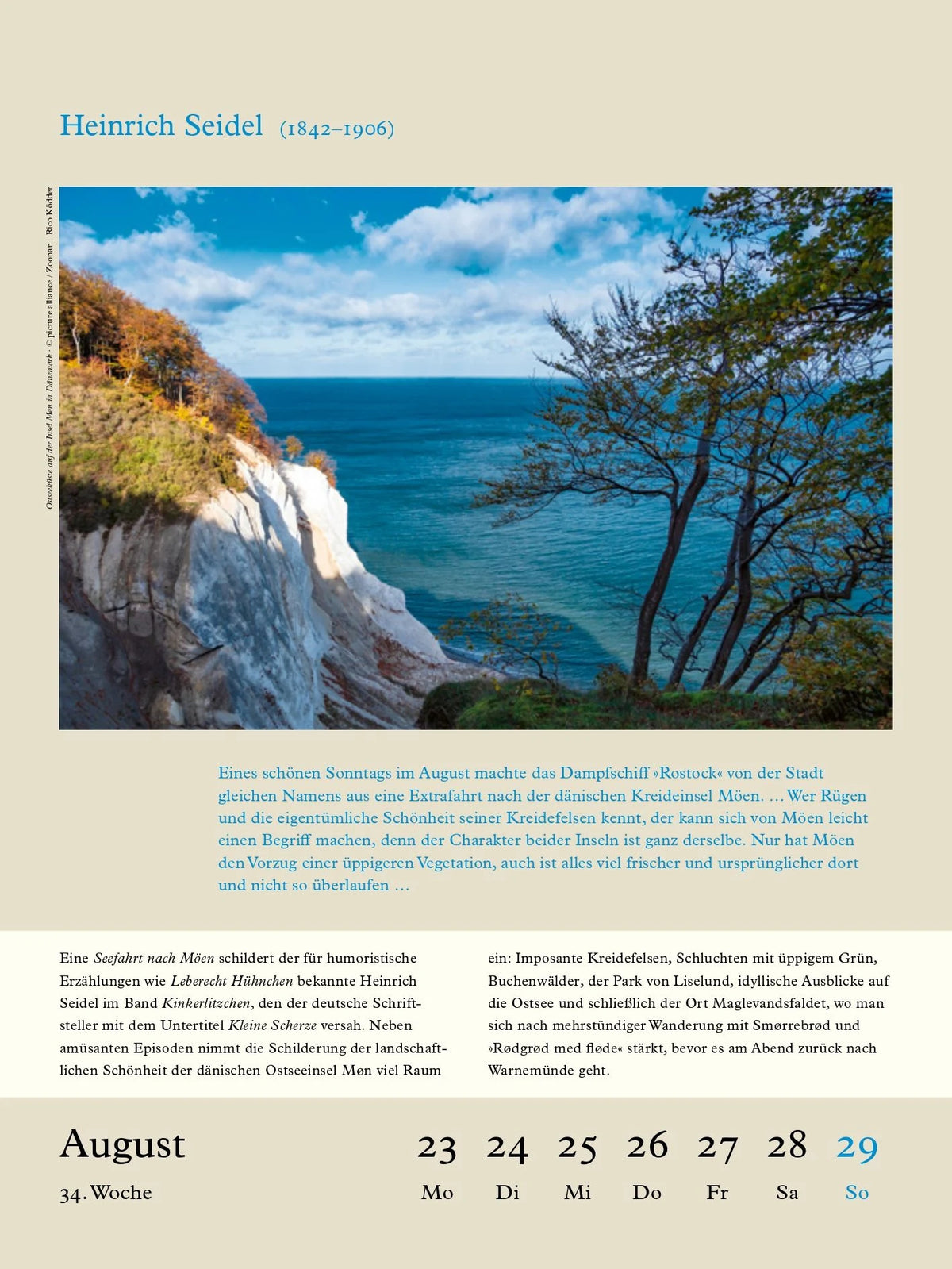 Literarische Ostsee Kalender 2027 – Ansicht