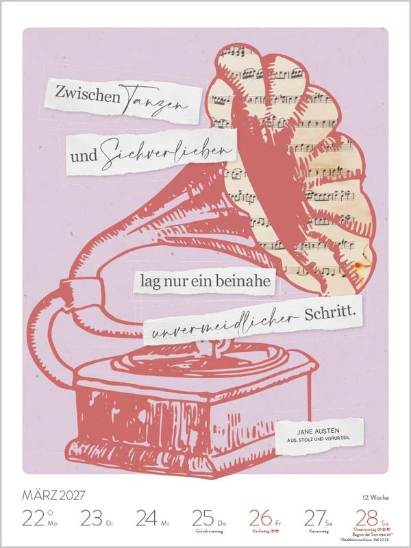 Literaturkalender 2027 – Ansicht