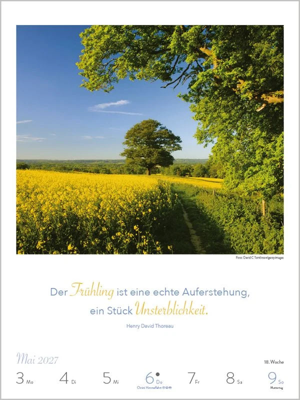 Literaturkalender Lebensweisheiten 2027 – Ansicht