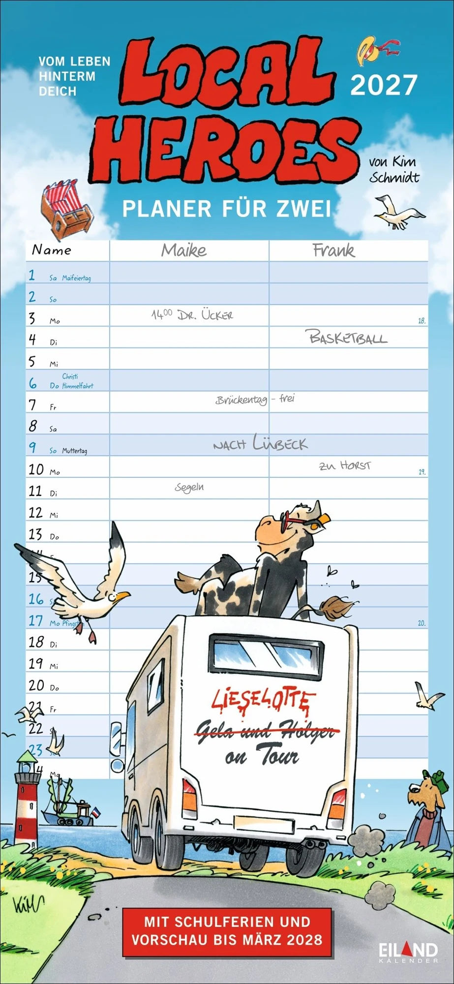 Wandkalender: Local heroes Planer für zwei 2027