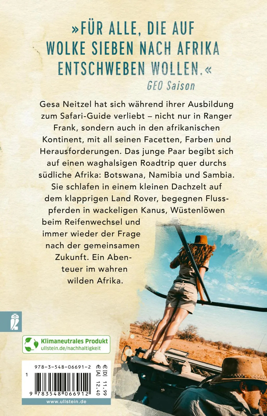 Buchrückseite von 'Löwenherzen' mit Klappentext - Taschenbuch