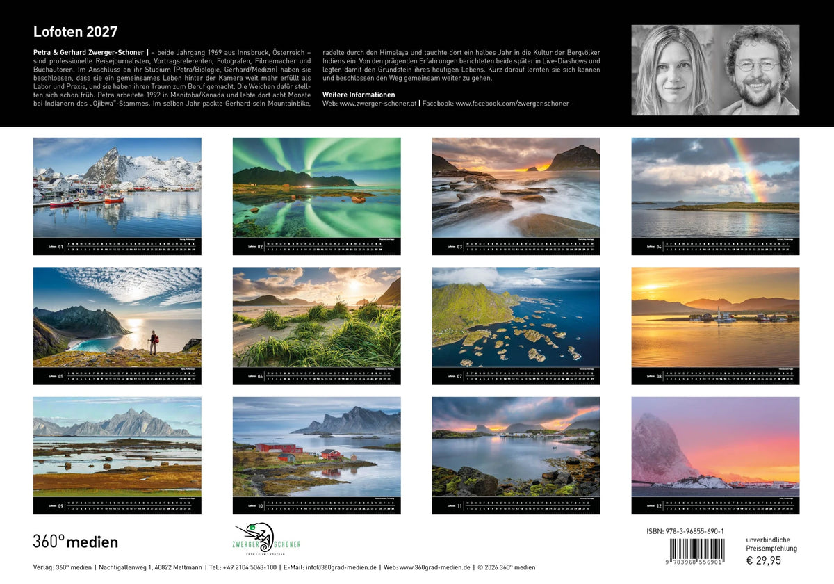Lofoten Premiumkalender 2027 – Ansicht