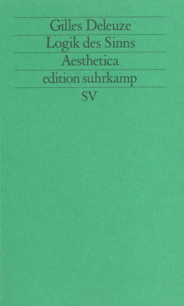 Buchcover von 'Logik des Sinns' - Taschenbuch von Gilles Deleuze