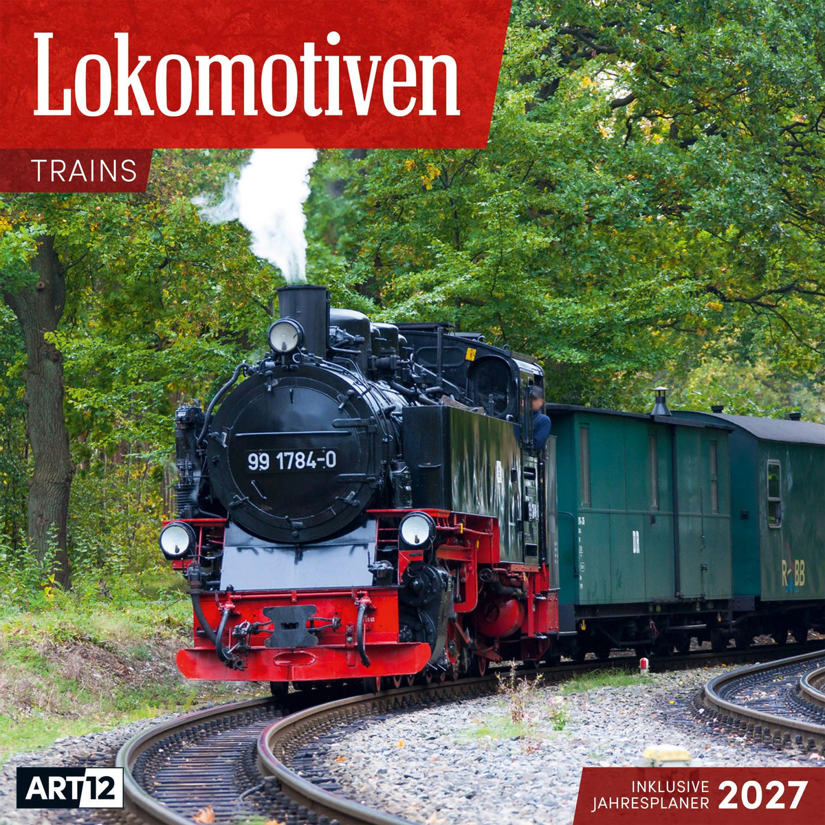 Wandkalender: Lokomotiven Kalender 2027 - 30x30 - Art12