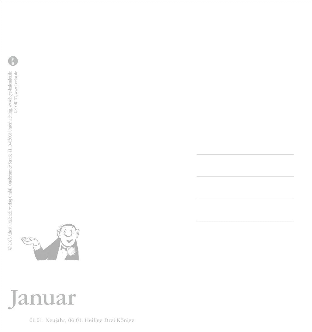 Loriot Postkartenkalender 2027 – Ansicht
