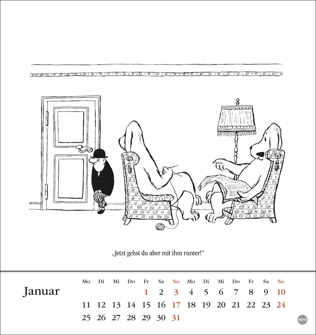 Loriot Postkartenkalender 2027 – Ansicht