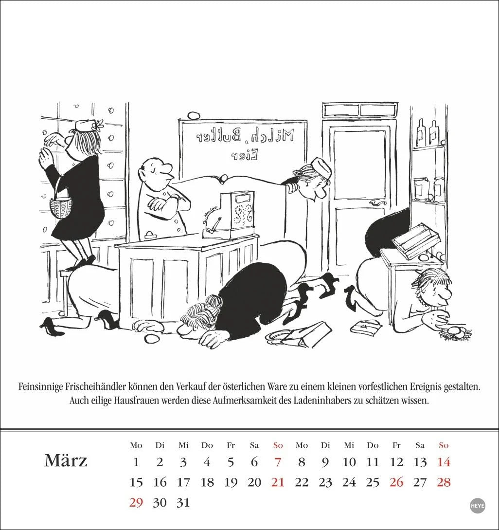 Loriot Postkartenkalender 2027 – Ansicht