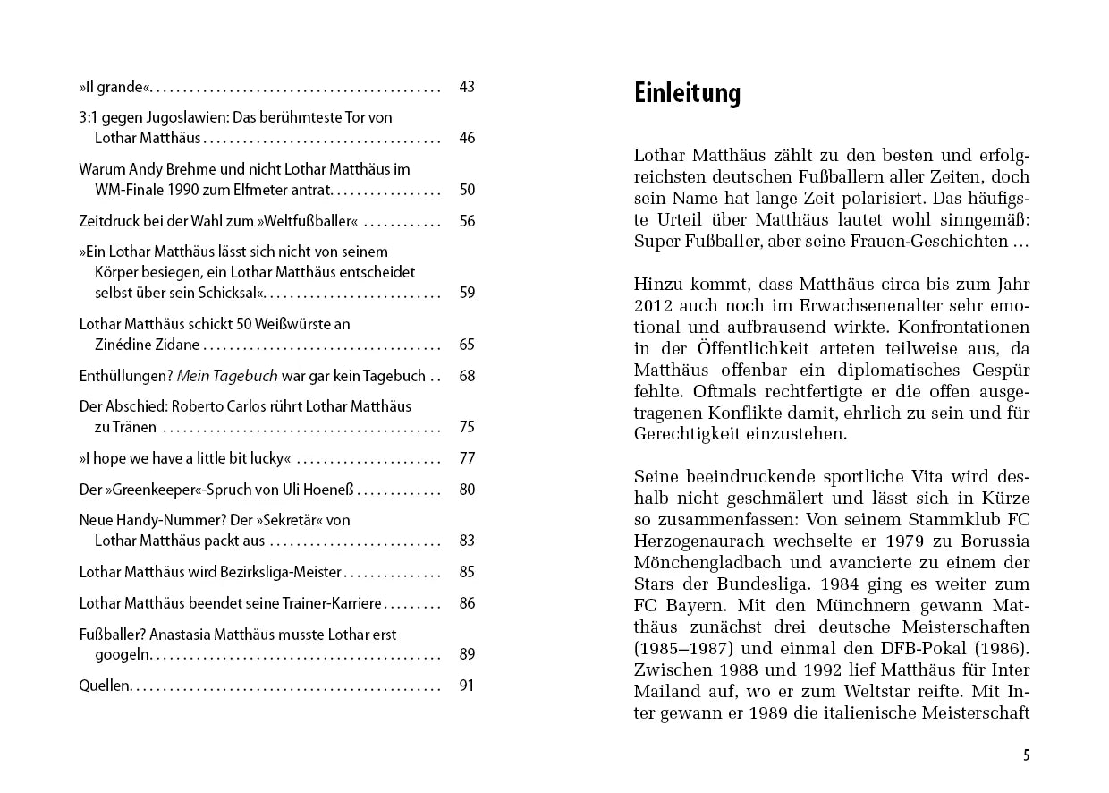 Innenansicht von 'Lothar Matthäus' - Gebundene Ausgabe
