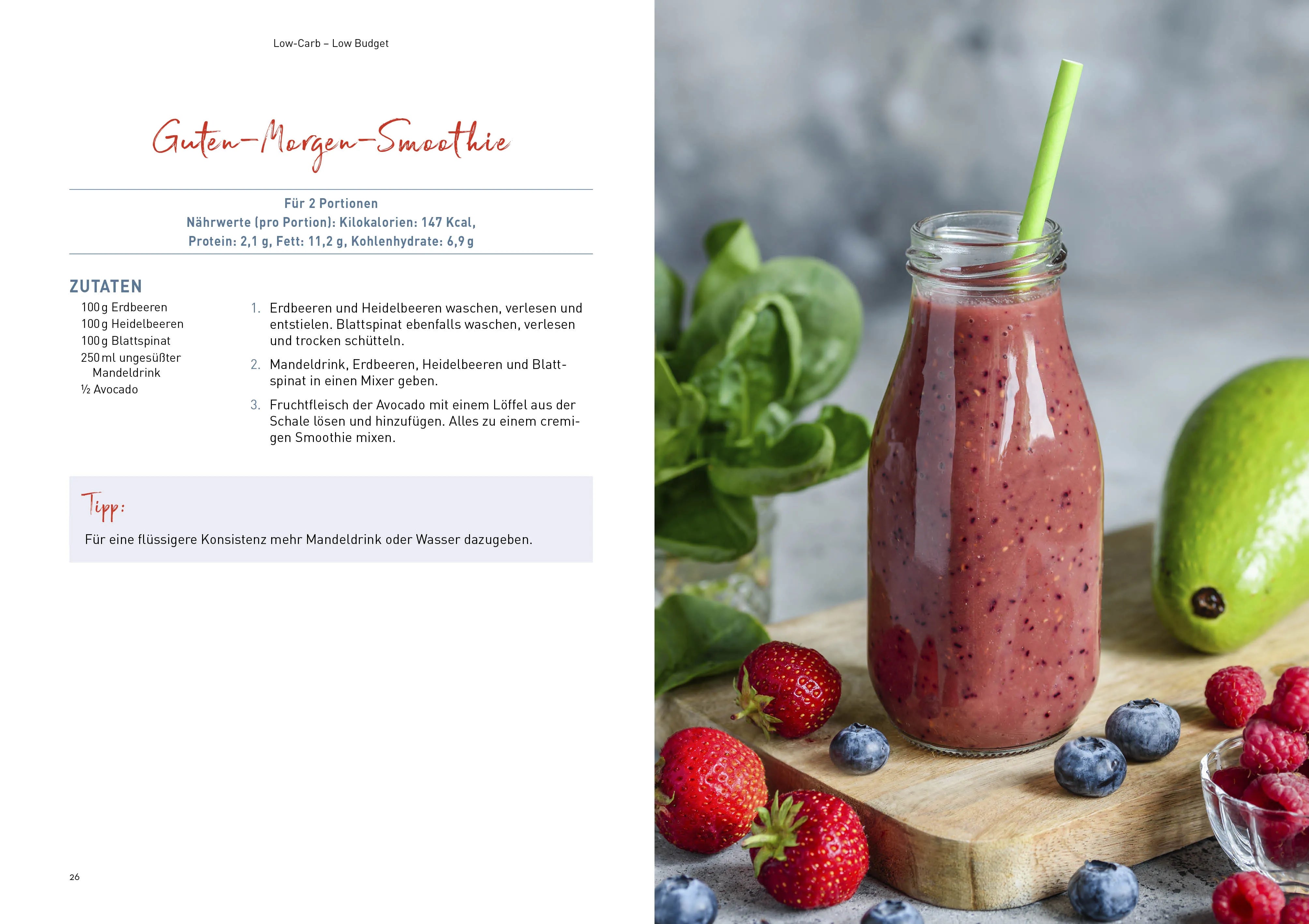 Innenansicht von 'Low Carb – Low Budget' - Taschenbuch