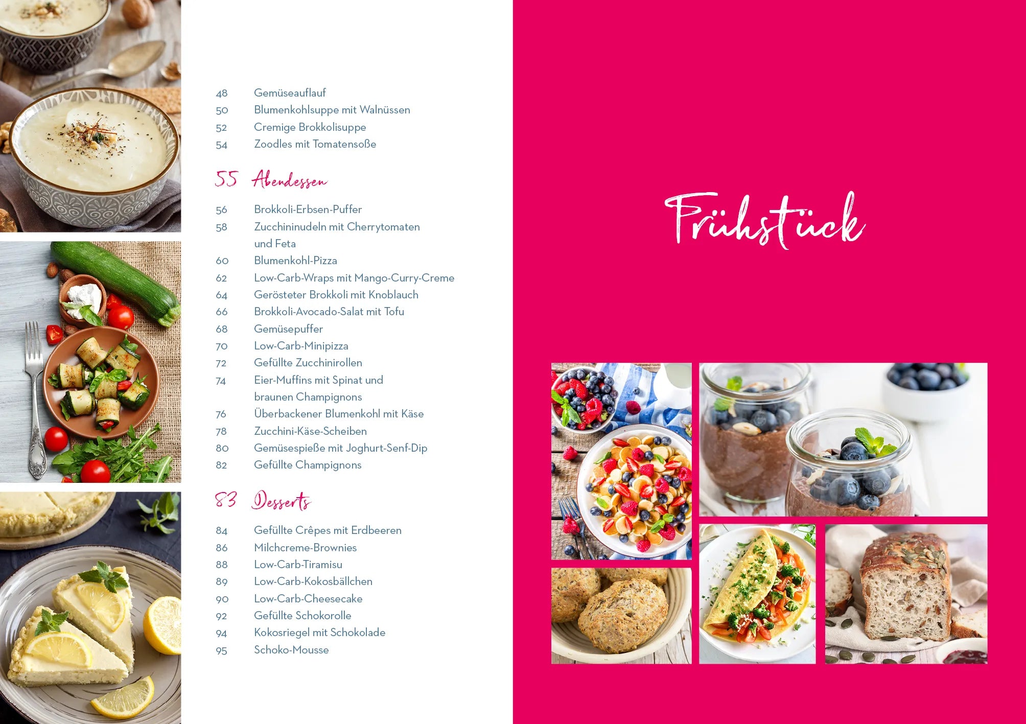 Innenansicht von 'Low Carb vegetarisch' - Taschenbuch