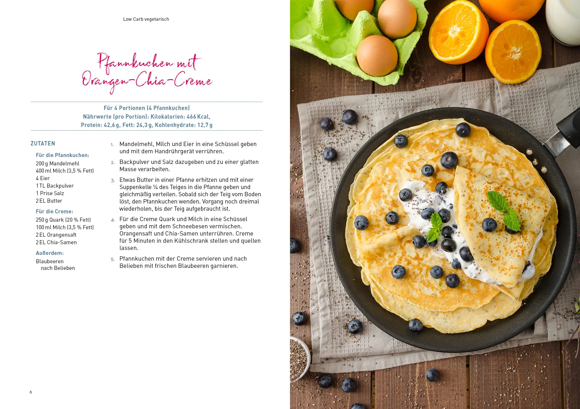Innenansicht von 'Low Carb vegetarisch' - Taschenbuch