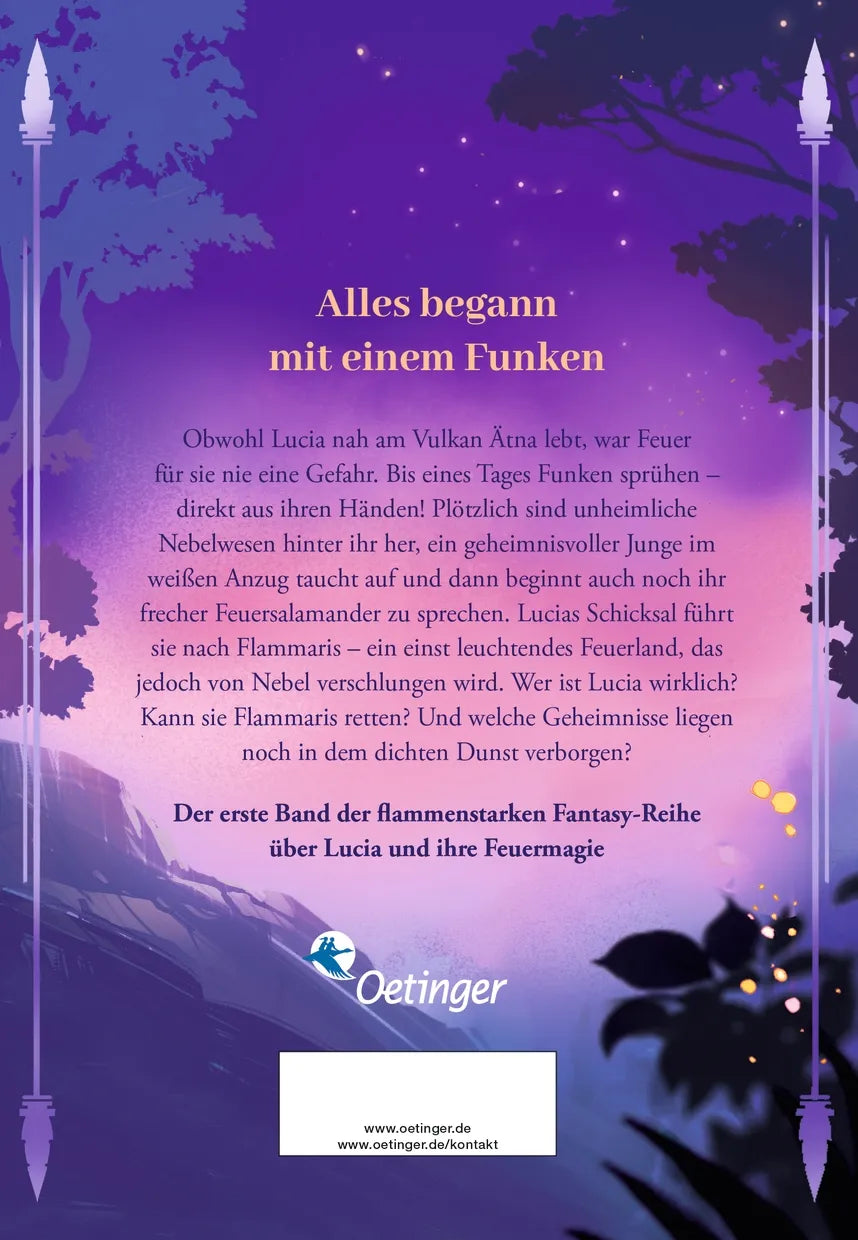Rückseite: Lucia 1. Flüsterin der Flammen (Hardcover)