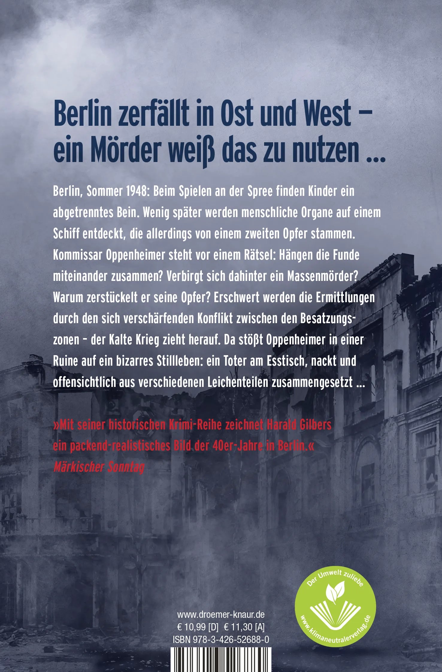 Buchrückseite von 'Luftbrücke' mit Klappentext - Taschenbuch