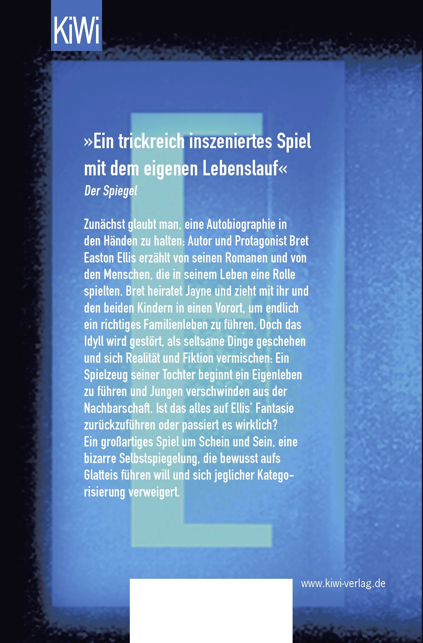 Buchrückseite von 'Lunar Park' mit Klappentext - Taschenbuch