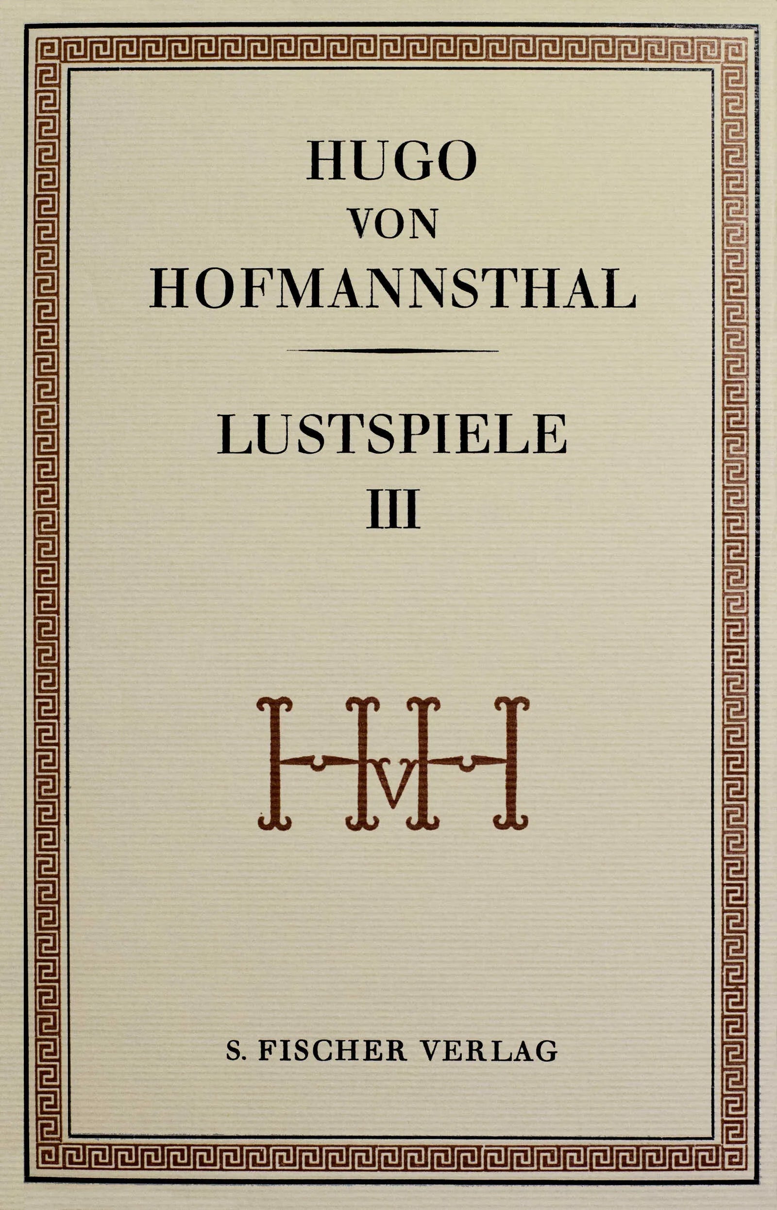 Buchcover von 'Lustspiele III' - Gebundene Ausgabe von Hugo von Hofmannsthal