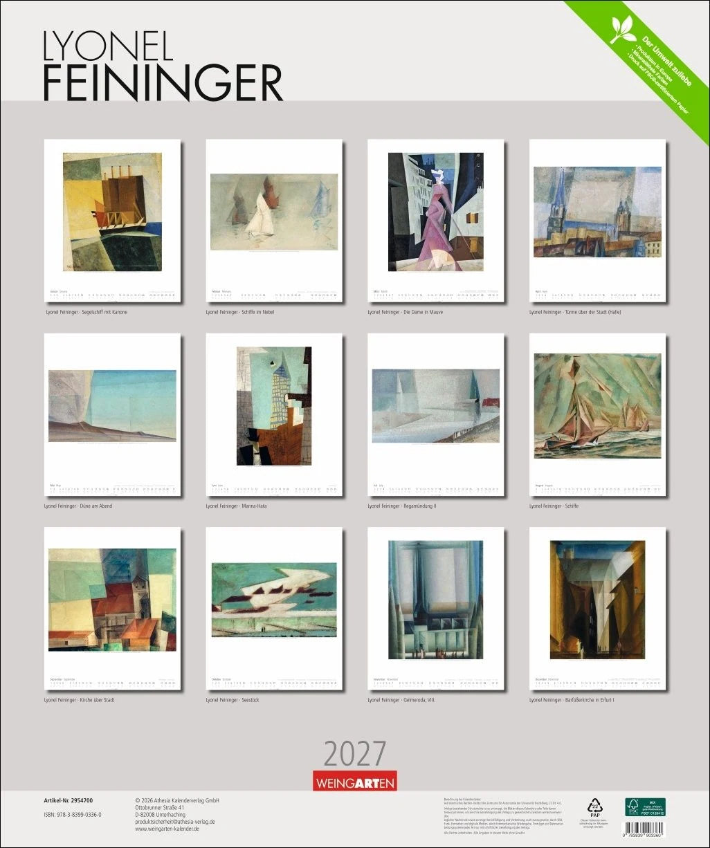 Lyonel Feininger Kalender 2027 – Ansicht