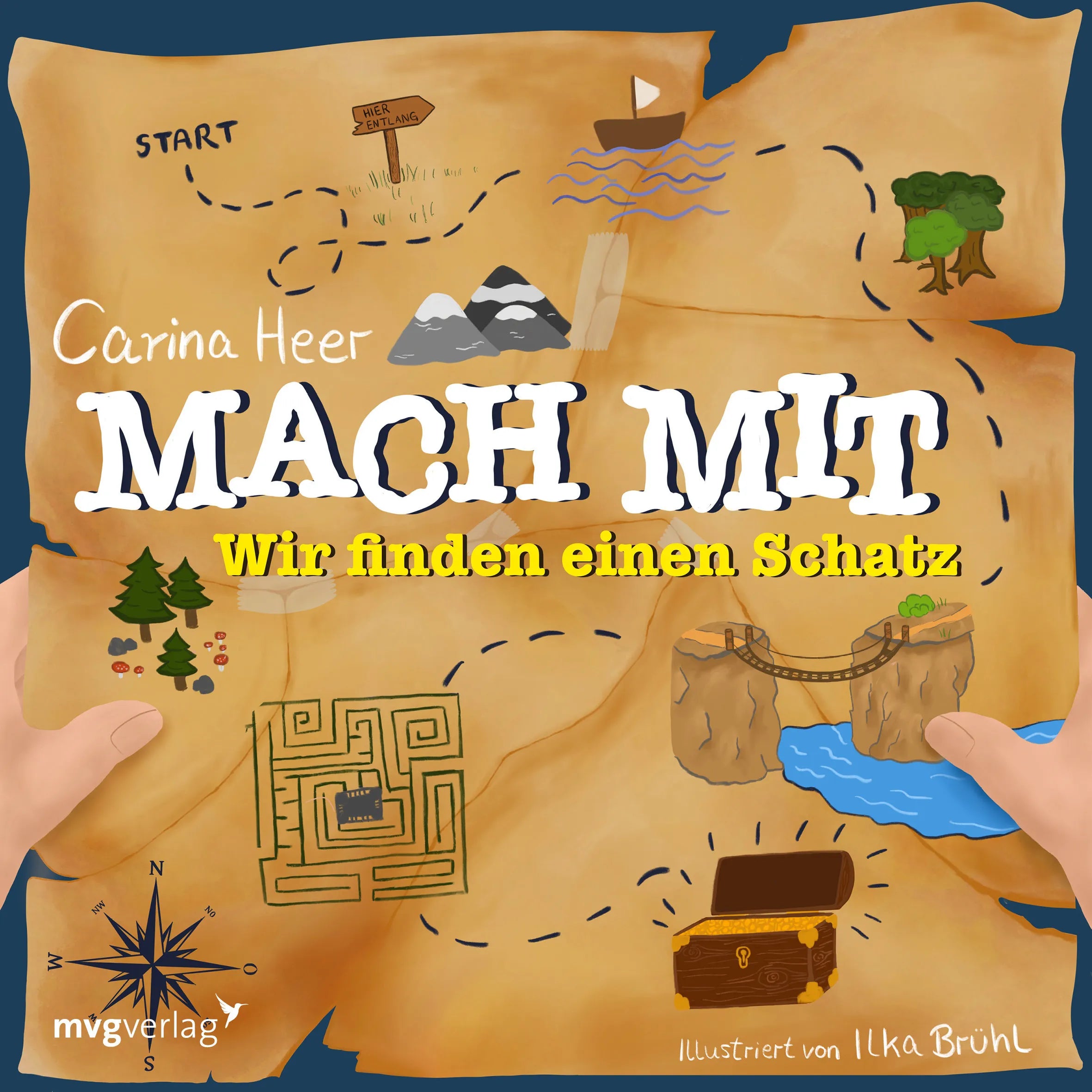 Buchcover von 'Mach mit – wir finden einen Schatz' - Gebundene Ausgabe von Carina Heer
