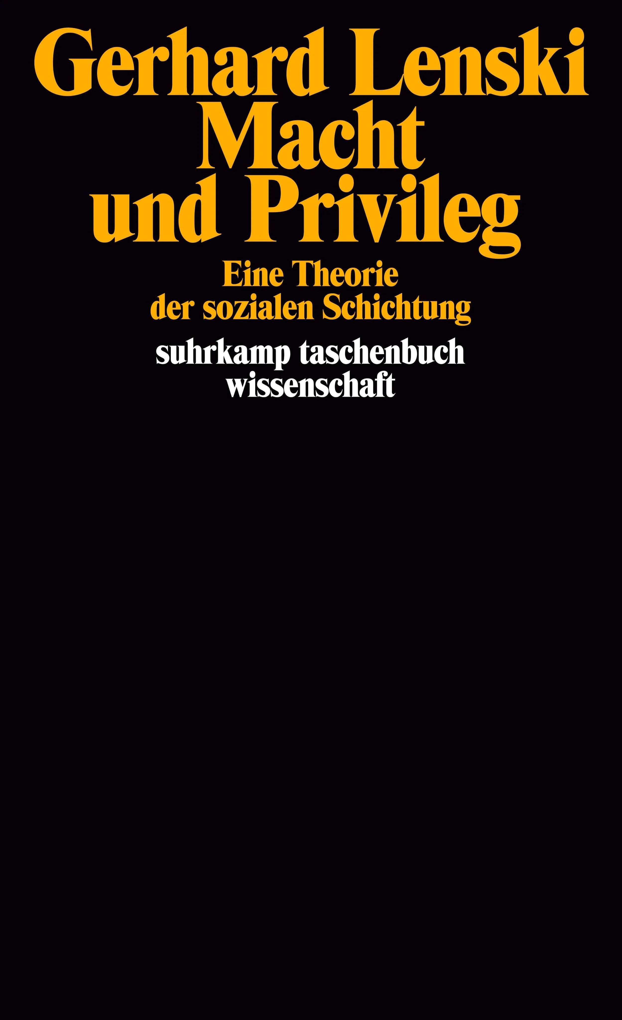 Buchcover von 'Macht und Privileg' - Taschenbuch von Gerhard Lenski