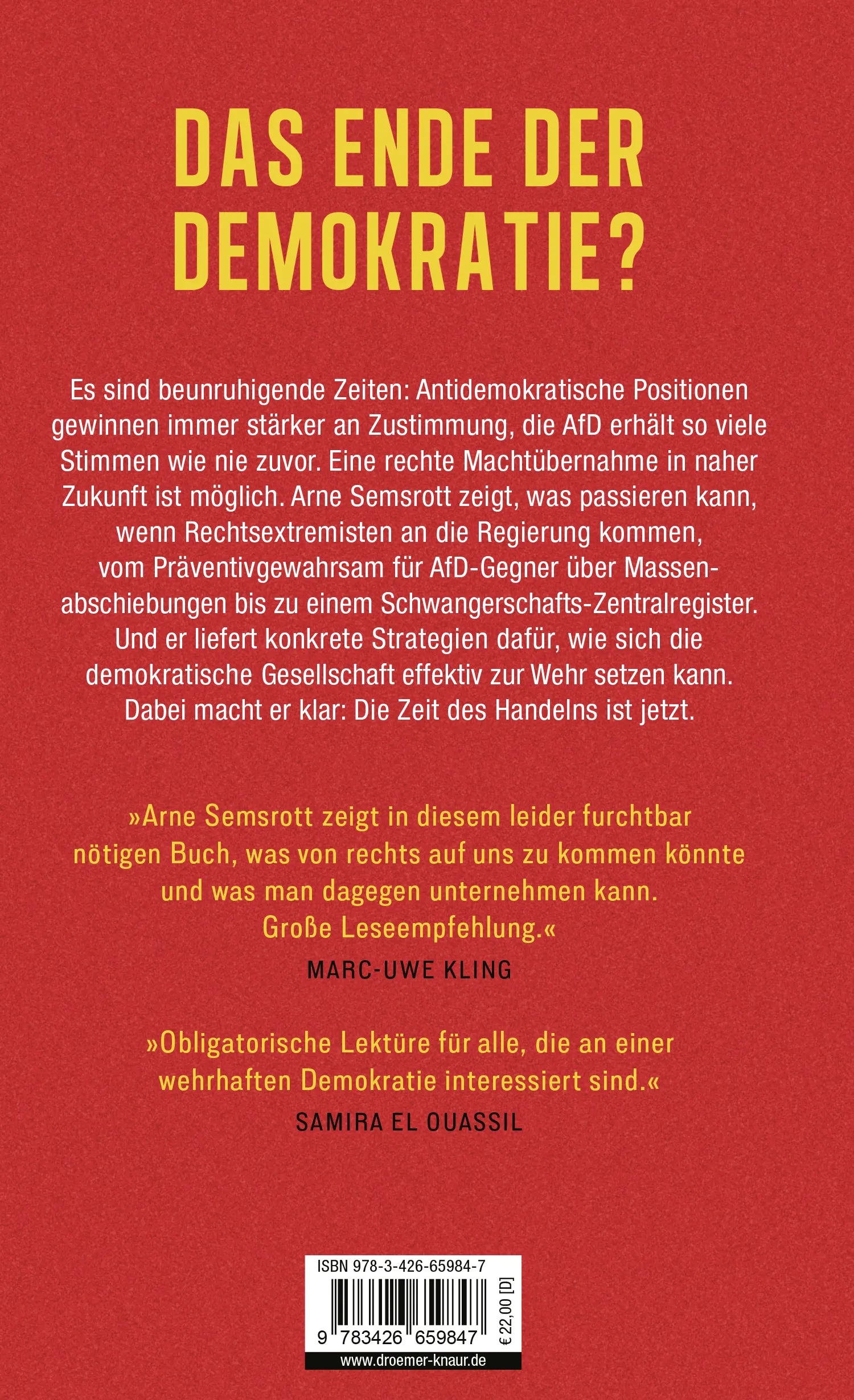 Buchrückseite von 'Machtübernahme' mit Klappentext - Gebundene Ausgabe