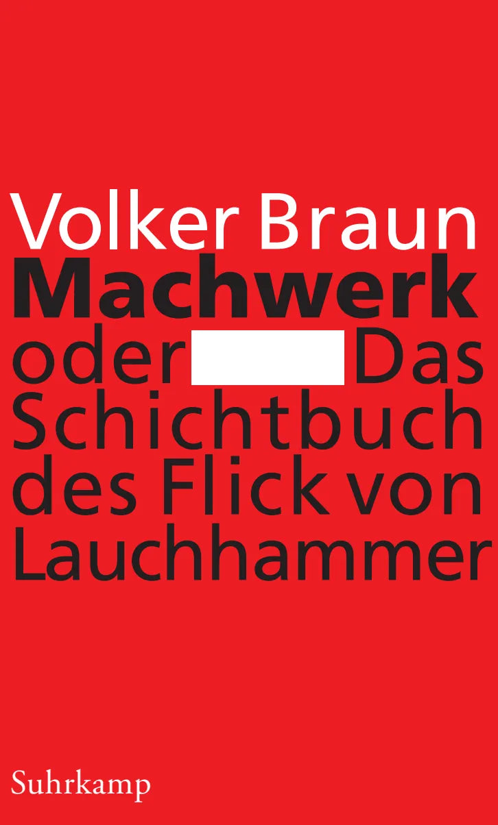 Buchcover von 'Machwerk oder Das Schichtbuch des Flick von Lauchhammer' - Gebundene Ausgabe von Volker Braun